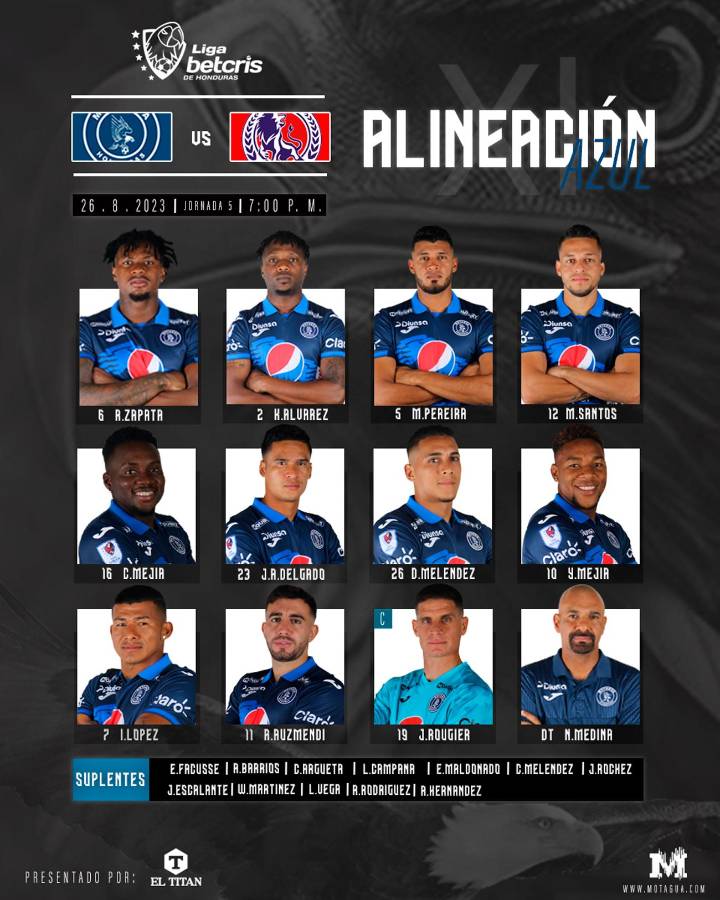 El 11 titular del Motagua.