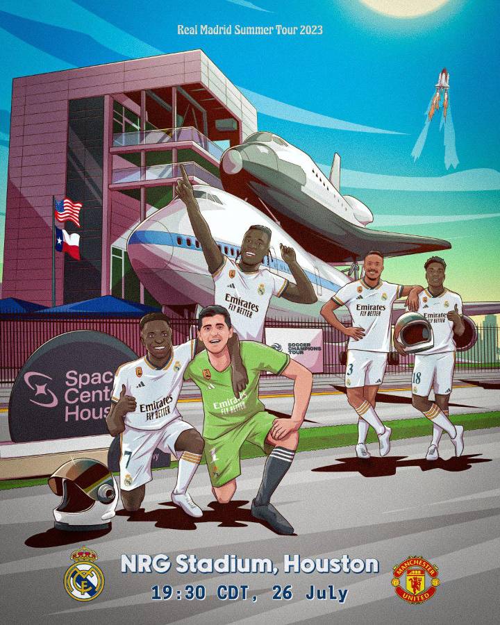 Real Madrid y Manchester United jugarán en el NRG Stadium de Houston.
