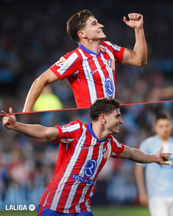 Julián Álvarez le dio el triunfo al Atlético de Madrid con un gol en el minuto 90.