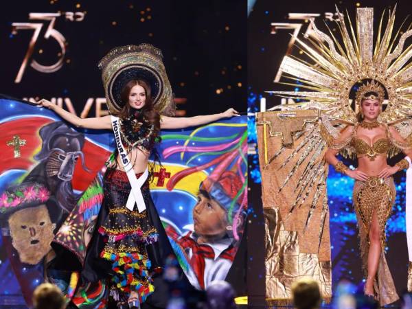 En las preliminares de Miss Universo 2024 las delegadas lucieron impresionantes trajes típicos que se ganaron la admiración de expertos en belleza y Missiólogos. En el desfile del traje nacional se valora la complejidad del diseño y, al mismo tiempo, siempre se enfatiza la relevancia cultural. Además, tiene que contar una historia y puede expresarse mediante un tocado o un lienzo pintado sobre el propio traje. Y para agregarle fuerza al conjunto, algunos trajes agregan efectos visuales y transiciones. De acuerdo con el sitio <u><i><a rel=nofollow href=https://missosology.org/top-10-national-costumes-at-miss-universe-2024/?fbclid=IwY2xjawGkkKRleHRuA2FlbQIxMAABHc6CrAswHQtaUlR6t5K2x7Z90SQKCfTndOpoCFFEwkMvnz7bNXJxouZe4g_aem_a-kWGV7Ce1-7iTzol1ryfw>missosology.org</a></i></u> este es el top 10 de los mejores trajes típicos del Miss Universe 2024.