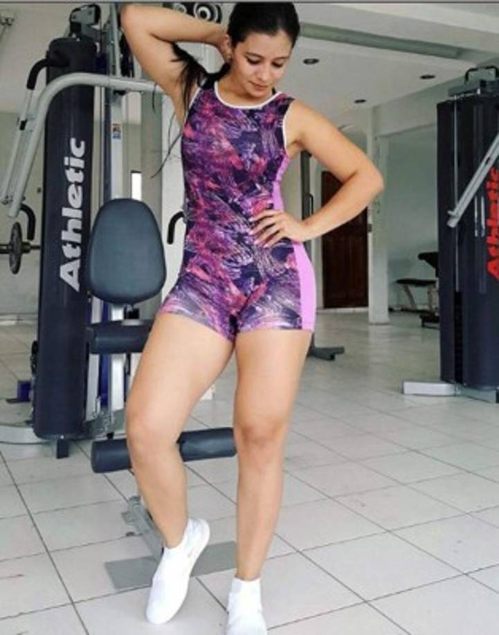Damaris Padilla cuando está en el gimnasio, muy sexy.