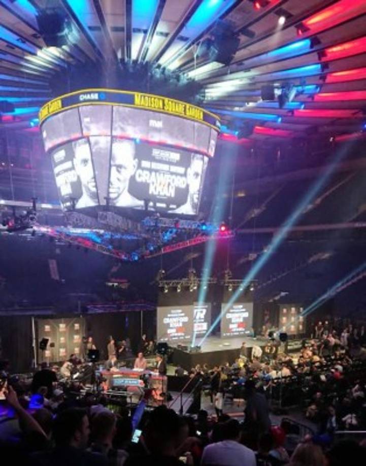 El Madison Square Garden contó con un gran número de medios de comunicación y de aficionados durante el pesaje.