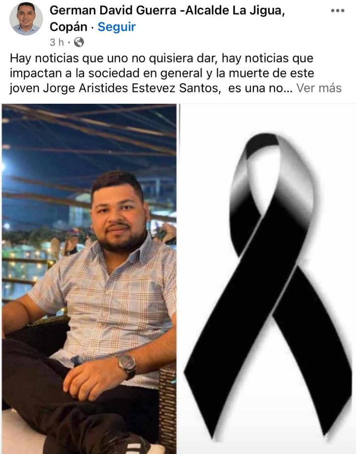 El alcalde del municipio, German David Guerra reaccionó consternado ante la muerte del joven y dedicó sus condolencias a sus familiares.