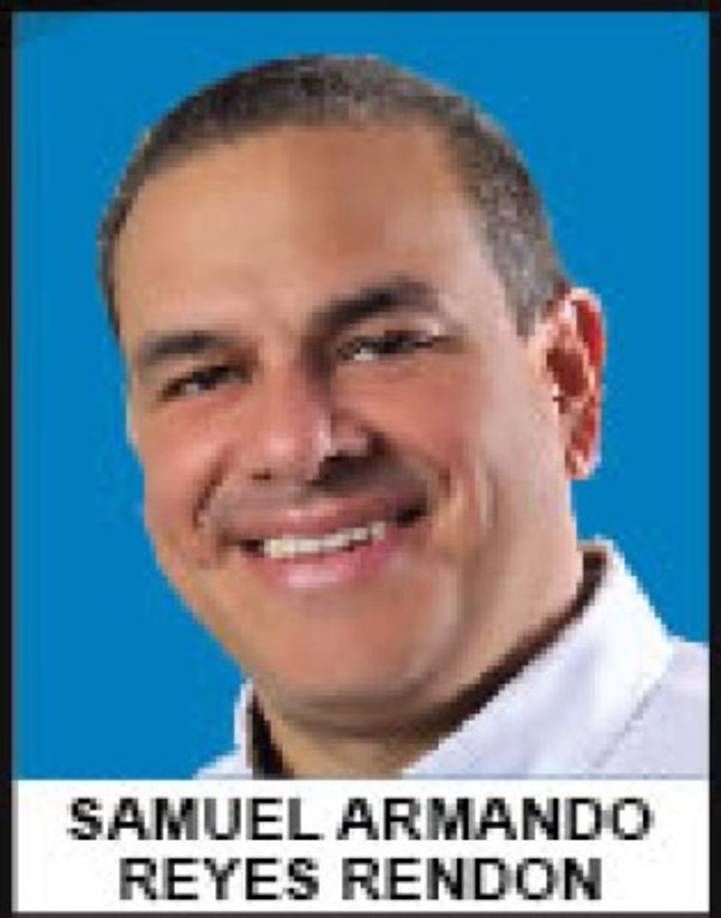 Samuel Reyes - Partido Nacional - 24,451 votos - Lempira<br/>Nació en La Unión, Lempira, en 1976. Es ingeniero, expresidente del Instituto Hondureño del Café (Ihcafé) y del Sistema Nacional de Gestión de Riesgos (Sinager). Resultó electo diputado en las elecciones de 2013. El presidente Hernández lo nombró secretario de Defensa.