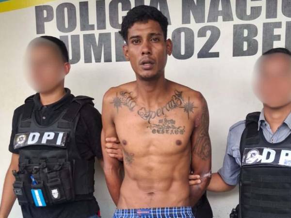 Brayan Enrique Oliva Moradel fue presentado por la Policía.