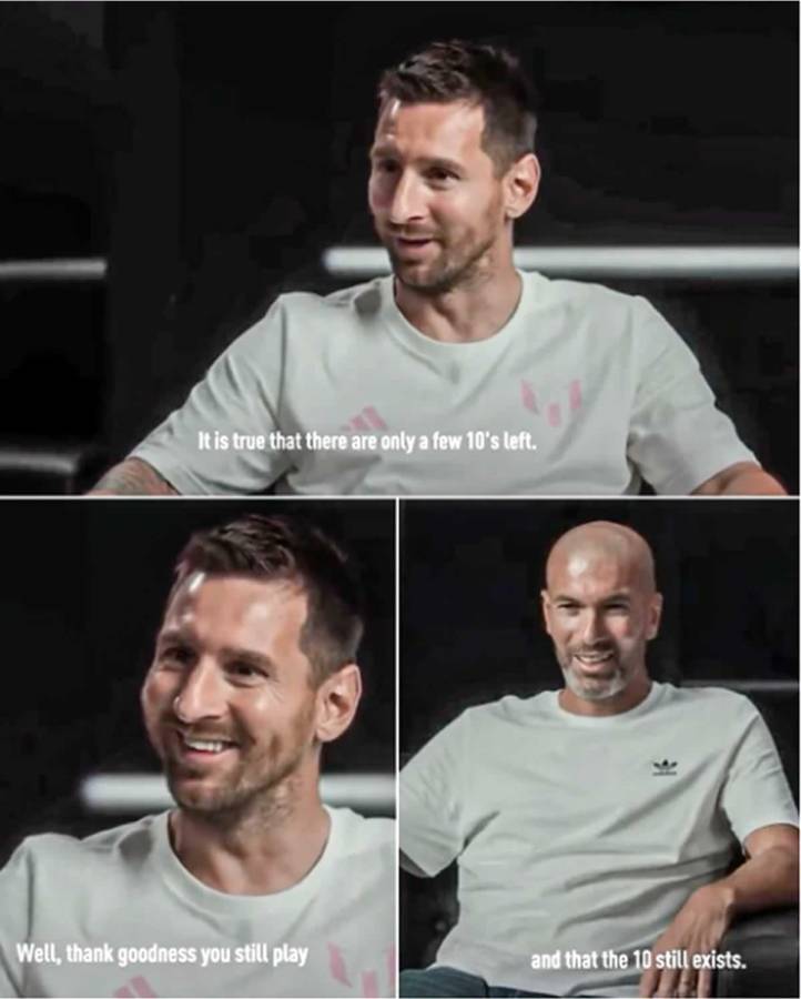 Zidane y Messi recordaron buenos momentos en el fútbol.