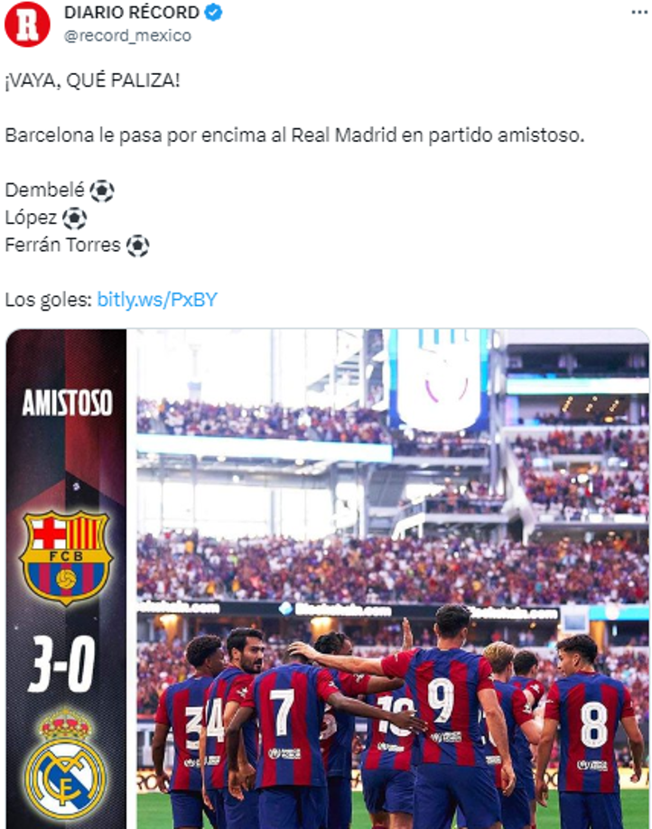 Diario El Récord de México: “¡VAYA, QUÉ PALIZA!”