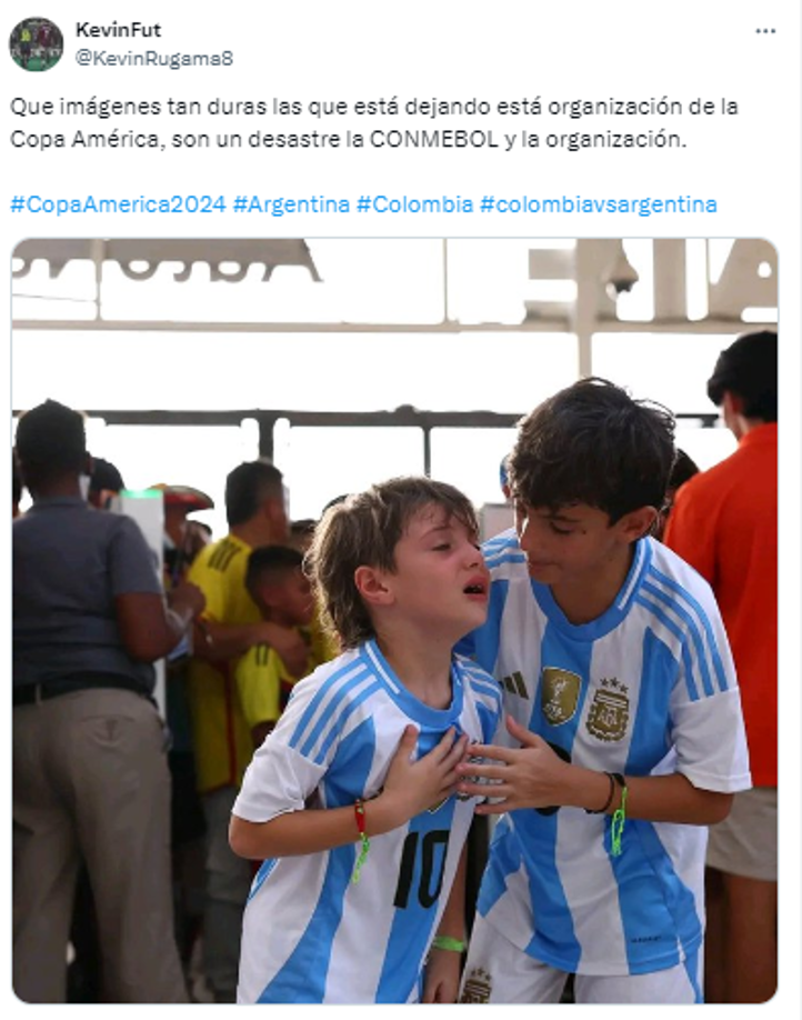 “Fuertes imágenes las que está dejando esta organización en Copa América, un desastre la Conmebol” 
