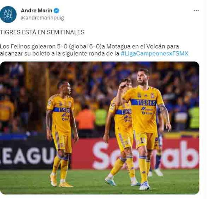 André Marín dejó su mensaje tras el 5-0 de los Tigres.