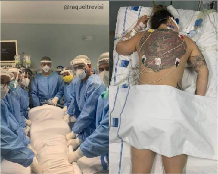 Raquel se mostró vulnerable en estas imágenes de su paso por cuidados intensivos, asistida por médicos, momento en el que su vida dependió de sus ganas de vivir y de los cuidado médicos. Un milagro que ahora comparte en redes sociales.