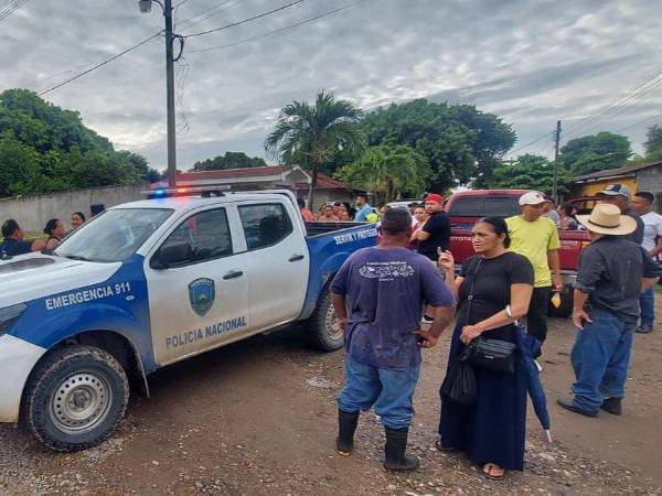 Escena donde fue asesinado Gerson Cruz en el municipio de Santa Rita, Yoro.