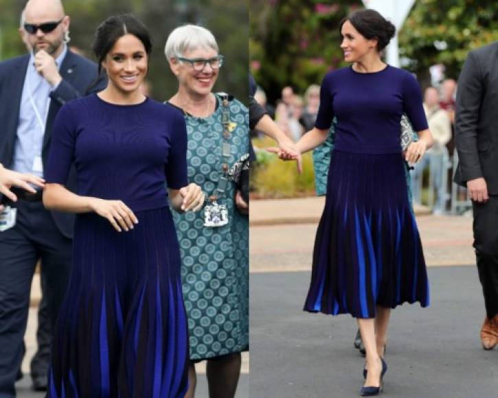 El atuendo, que fue una creación de la casa de moda Givenchy, parecía revelar las panties que Meghan llevaba debajo.