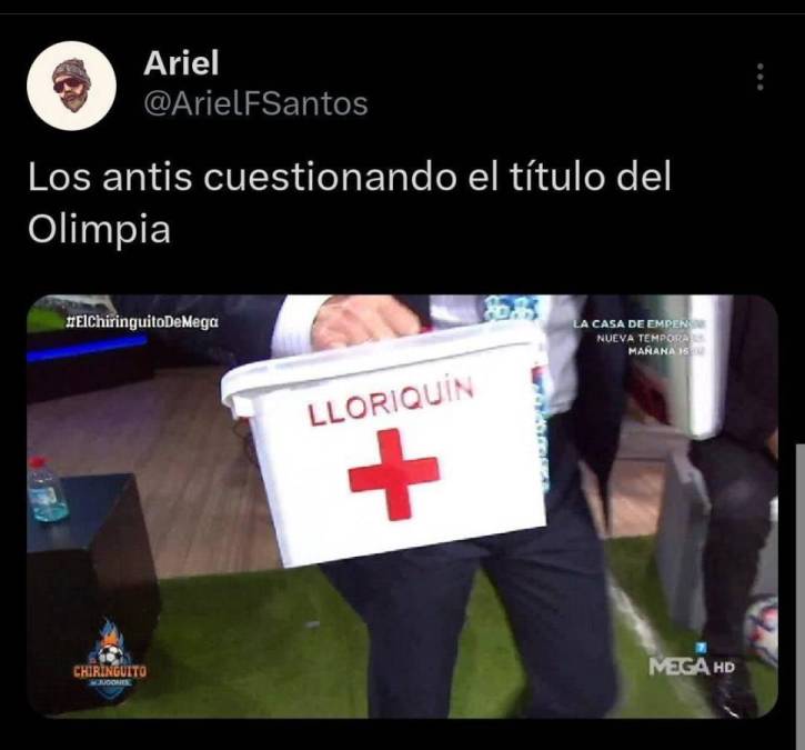 Los divertidos memes que dejó la gran final entre Olimpia-Olancho FC