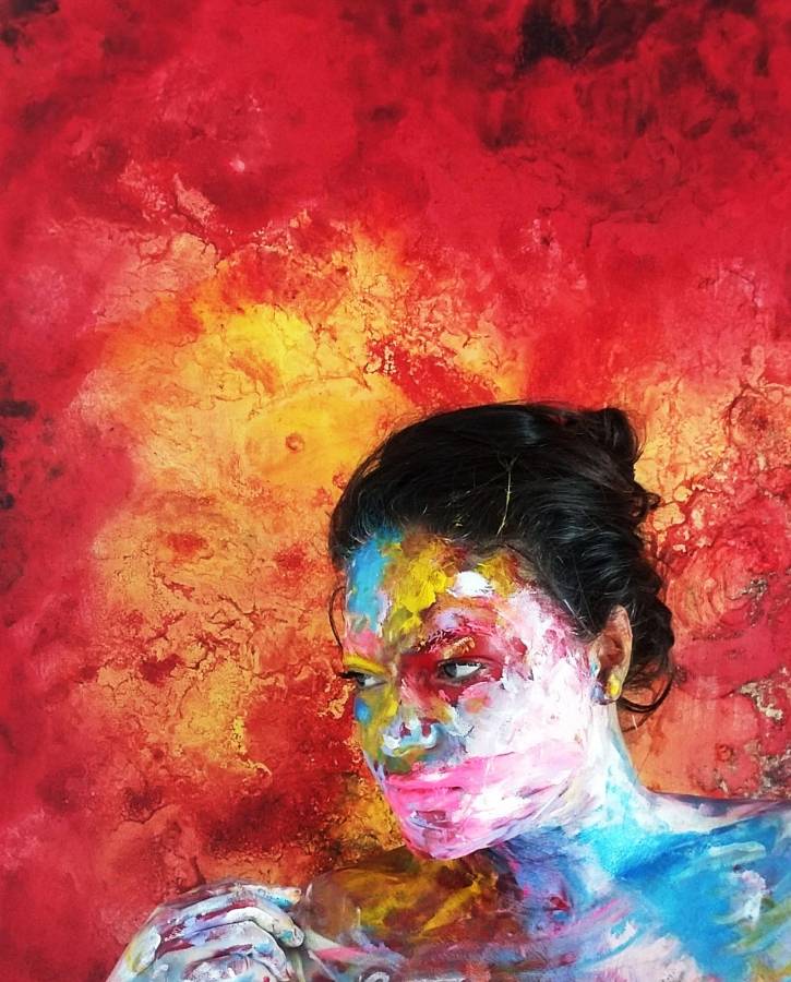 Algunas de las obras de la artista hondureña.