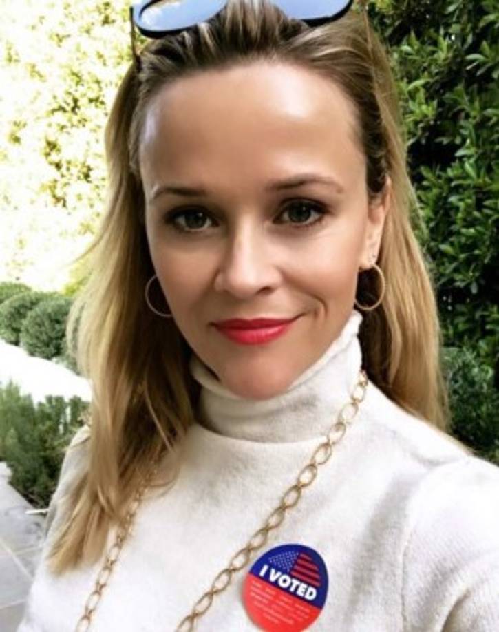 Reese Witherspoon publicó 'Acabo de votar, ¿y tú?'.<br/>