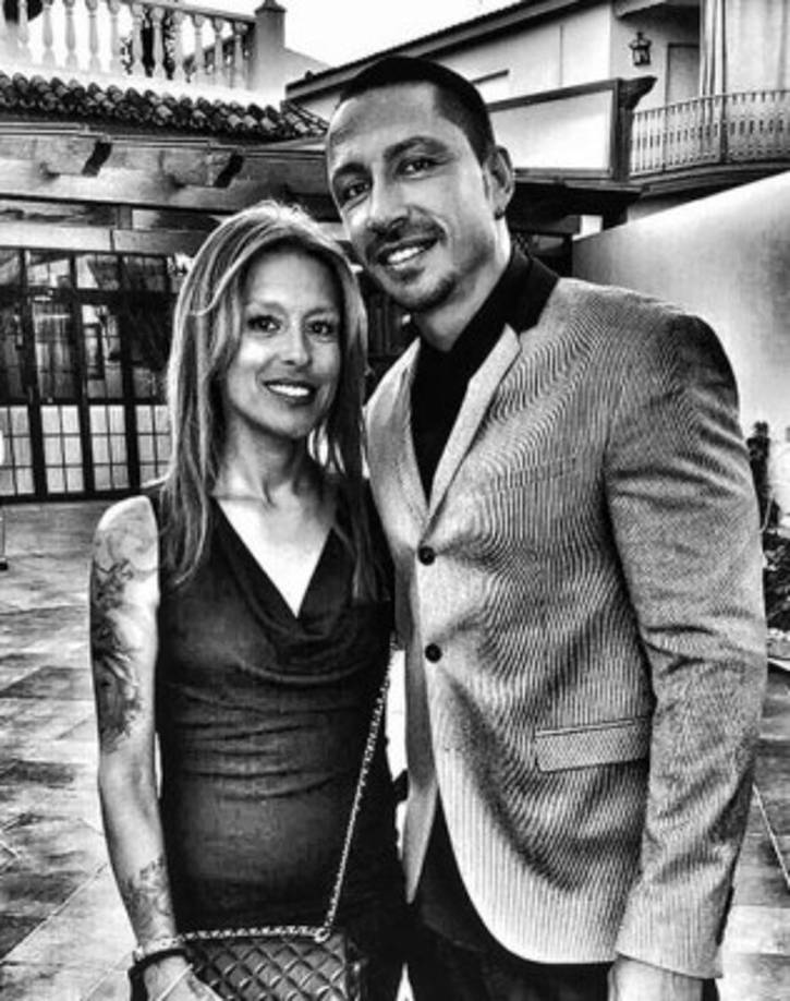 José Mari junto a su amada chica.