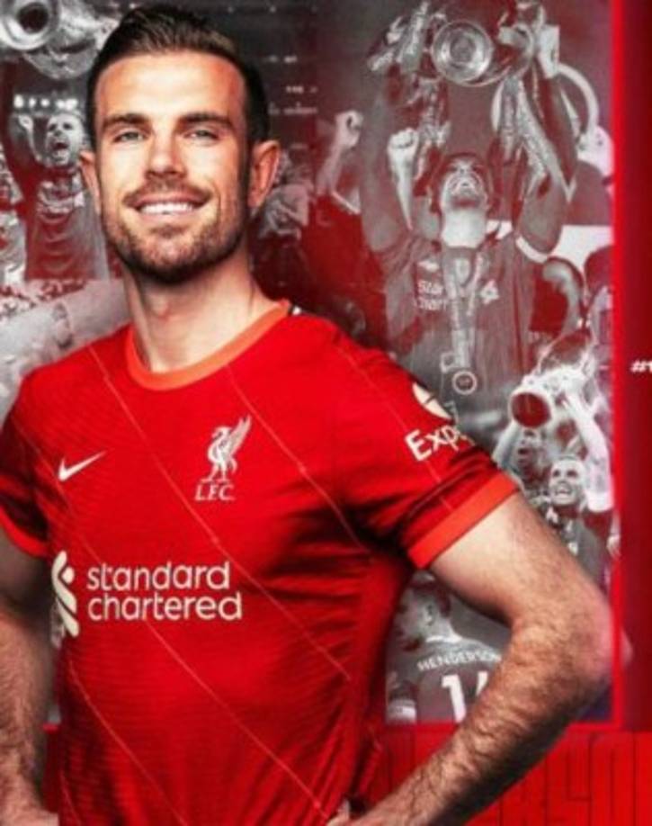 El capitán de Liverpool, Jordan Henderson, firmó un nuevo contrato con los 'Reds' que terminará en 2025, anunció el equipo entrenado por Jürgen Klopp. Foto Twitter Liverpool.