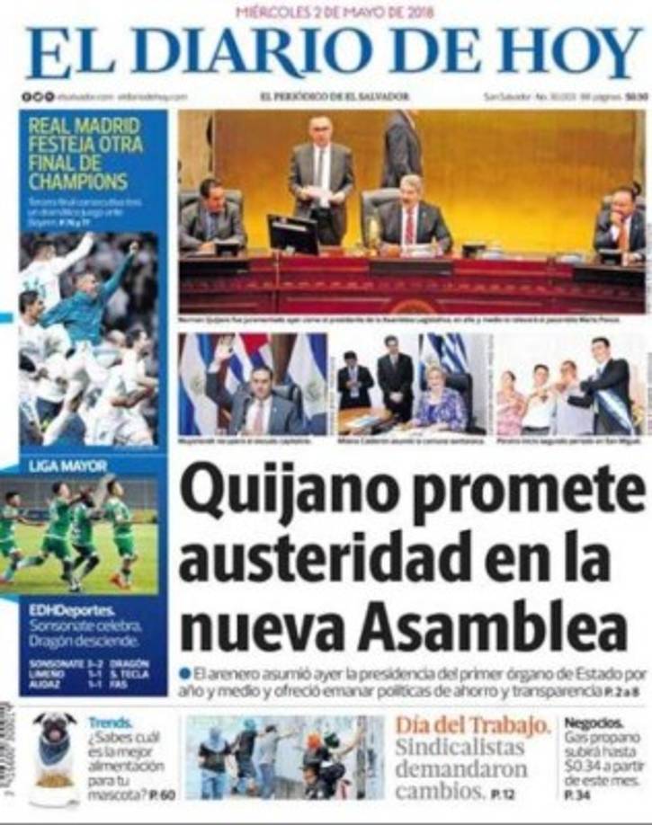 La prensa de El Salvador.