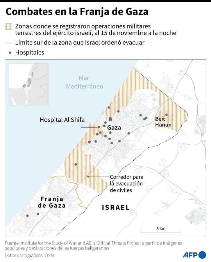 Israel prosigue su operación en el mayor hospital de Gaza