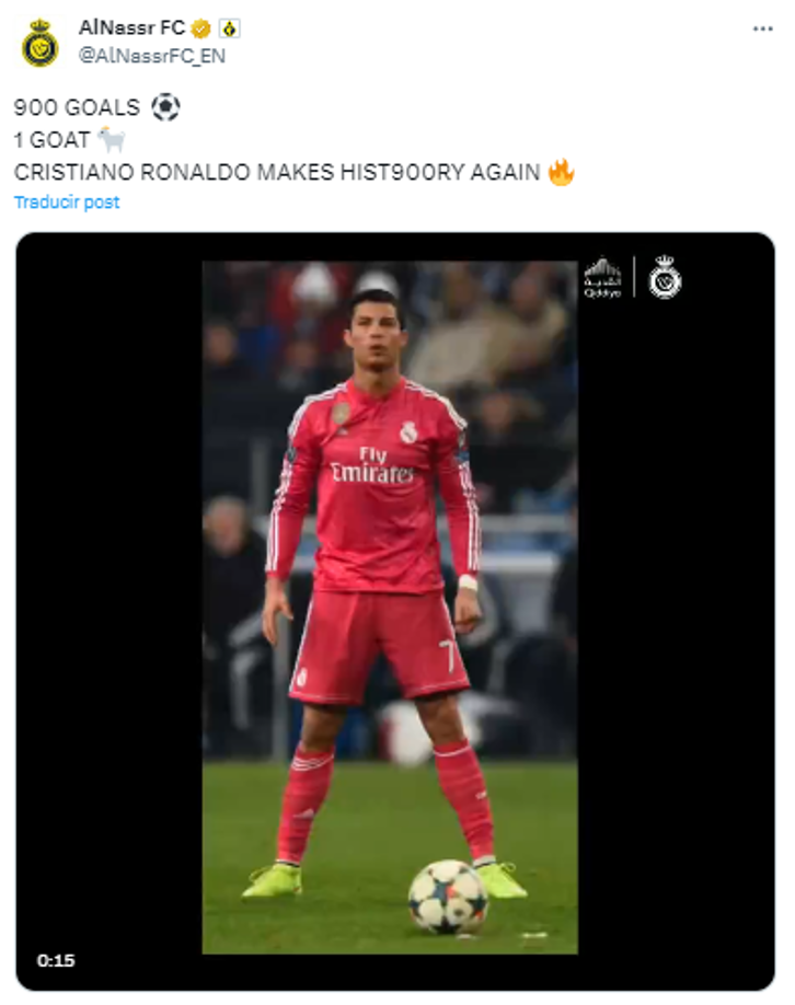 Las redes sociales se desataron tras el histórico tanto del futbolista del Al Nassr.