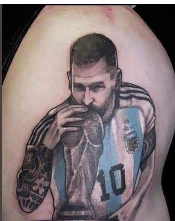 Los tatuajes más chistosos de Messi tras ganar el Mundial