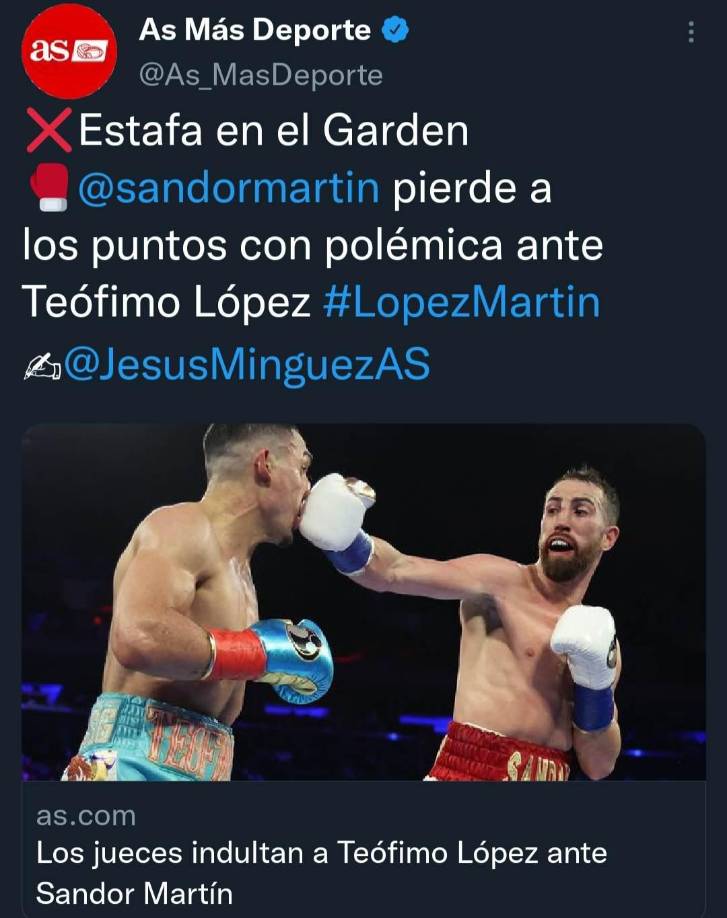 “Estafa en el Garden”, fue el duro titular de AS.