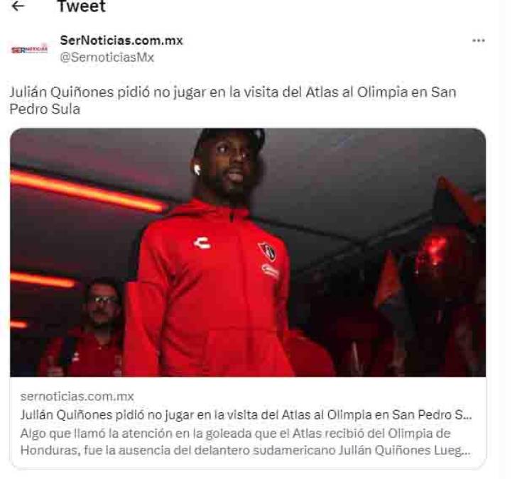 Escándalo: Futbolista del Atlas pidió no jugar ante Olimpia