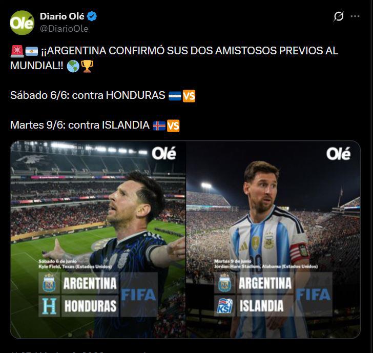 Esto dicen en Argentina por el amistoso vs Honduras; lanzan advertencia