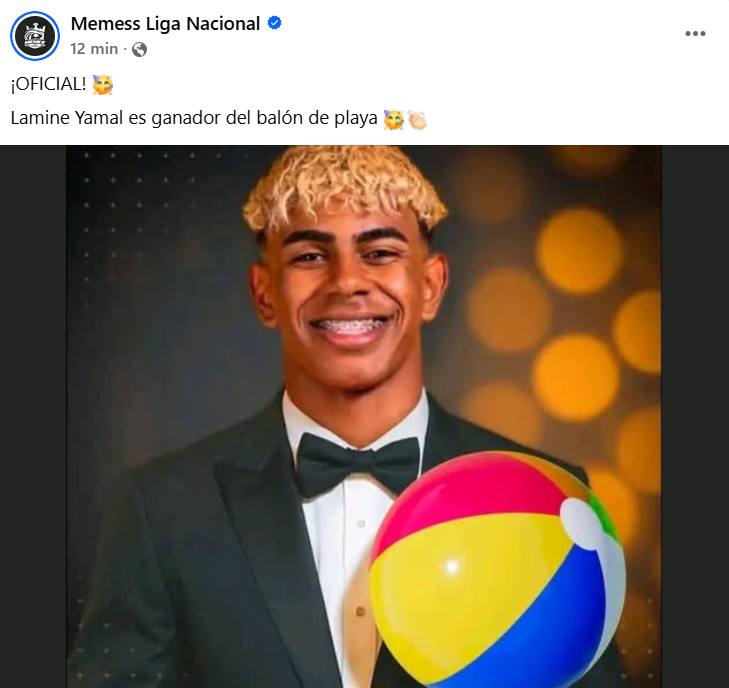Lamine Yamal recibe los peores memes tras perder el Balón de Oro