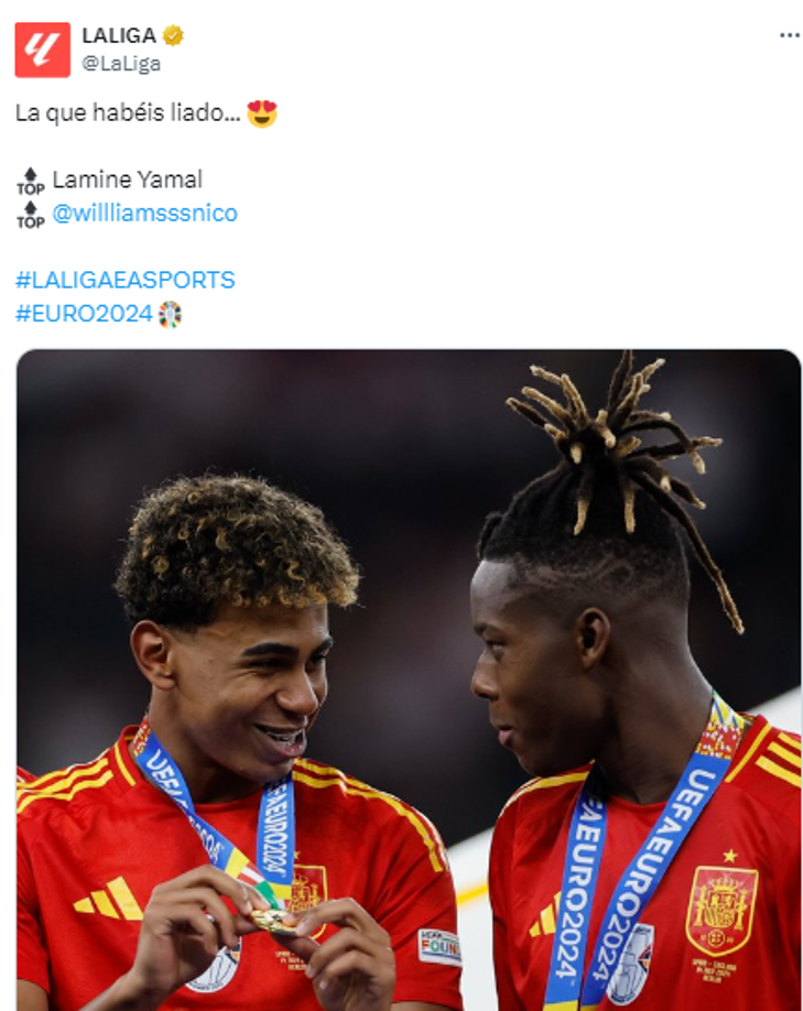 Lamine Yamal fue uno de los jugadores que causó revuelo en las redes sociales.