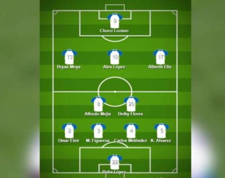 Este es el 11 titular de Honduras para el duelo ante Panamá.