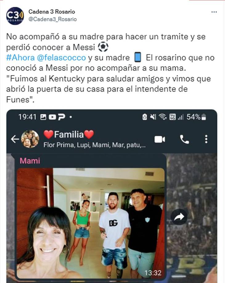 Lo primero que hizo Graciela fue enviar las fotos al chat familiar que comparte con sus hijos. “No lo podíamos creer”, cuenta Felipe, uno de los que dijo “no” cuando su madre le preguntó si quería acompañarla a Funes a devolver la llave de la casa alquilada.