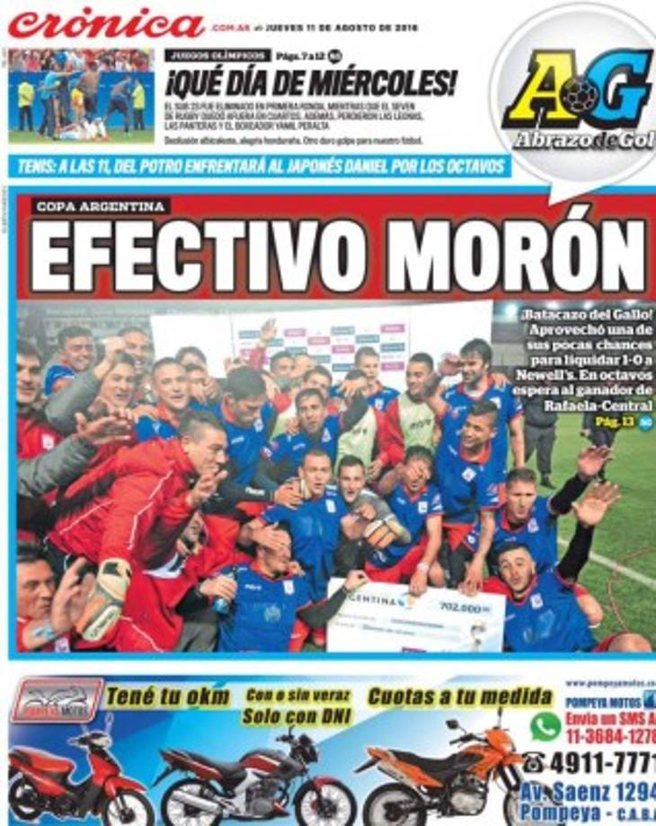 Crónica de Argentina. 'Qué día miércoles', fue otro de sus títulos.