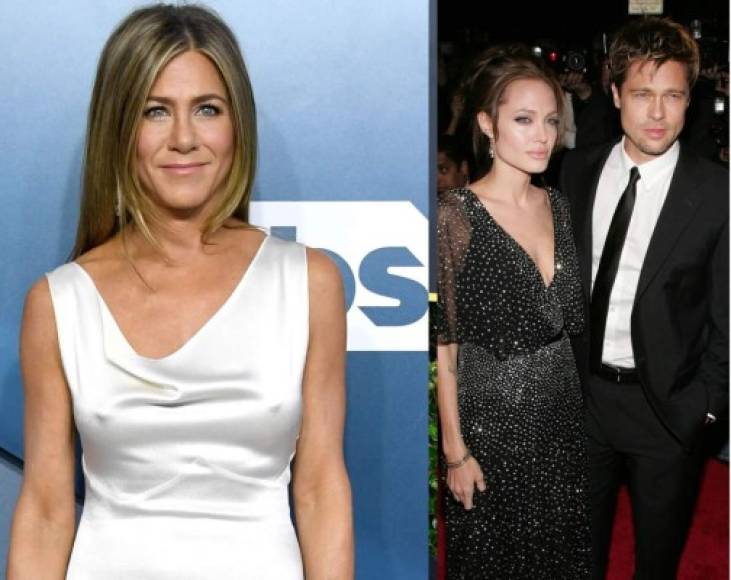 Jennifer Aniston<br/>En 2005 puso fin a su matrimonio con Brad Pitt, después que este se enredara con Angelina Jolie mientras rodaban “Sr. y Sra. Smith”. Pitt y Jolie terminaron casándose y teniendo tres hijos biológicos, pero en 2016 la pareja terminó anunciando su divorcio.
