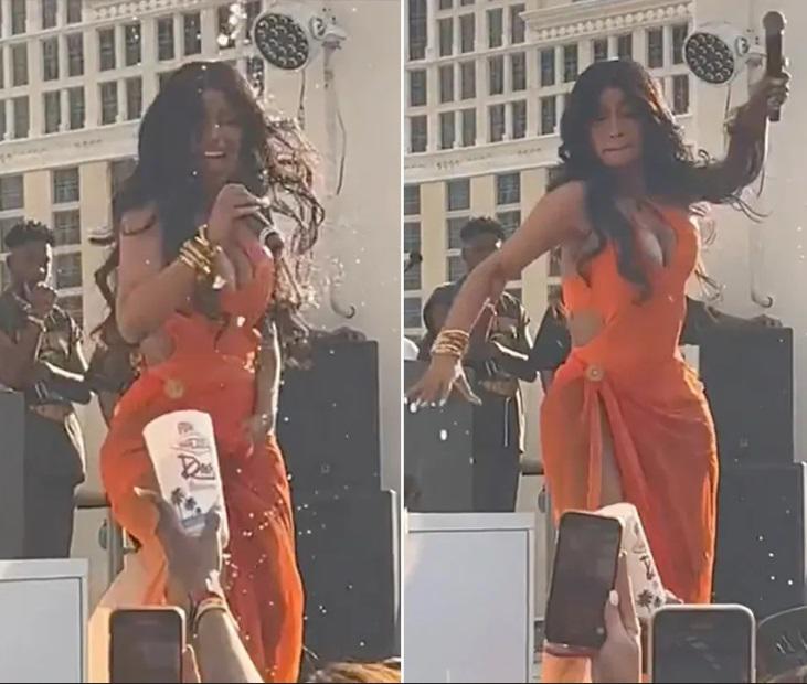 La cantante Cardi B molesta con una fan.