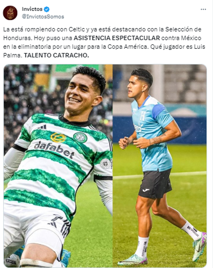 Y también resaltó la participación de Luis Palma con la selección: “Talento catracho”. 