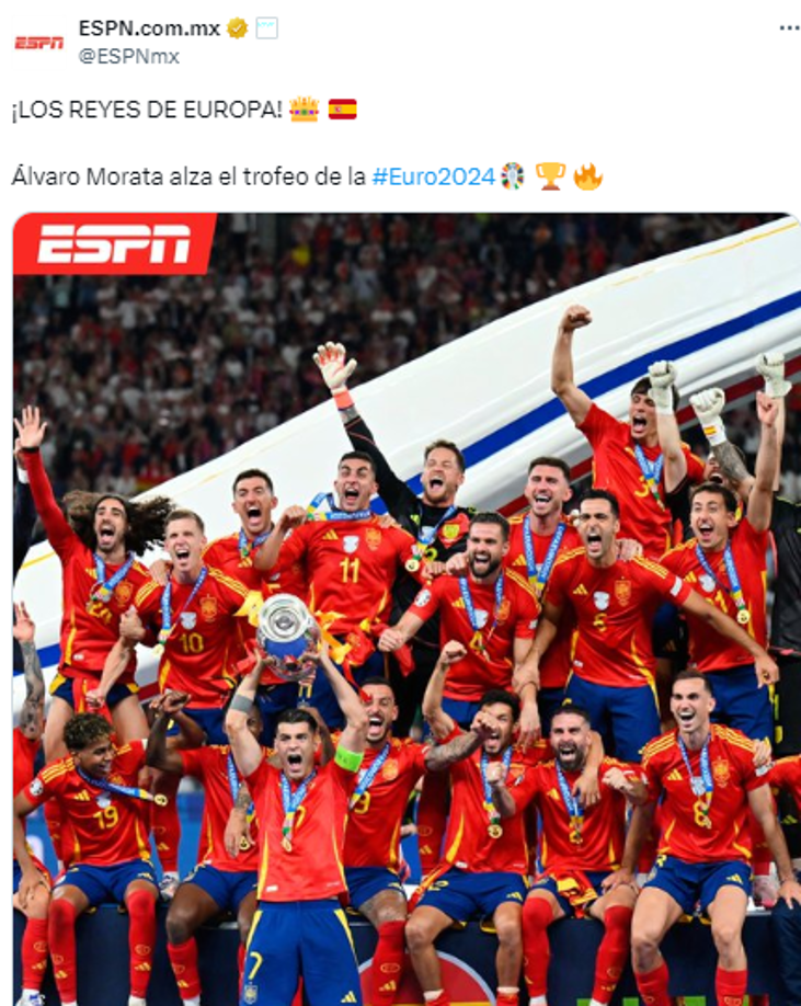 “Los Reyes de Europa”, fueron algunos de los titulares hacia España en los medios internacionales.