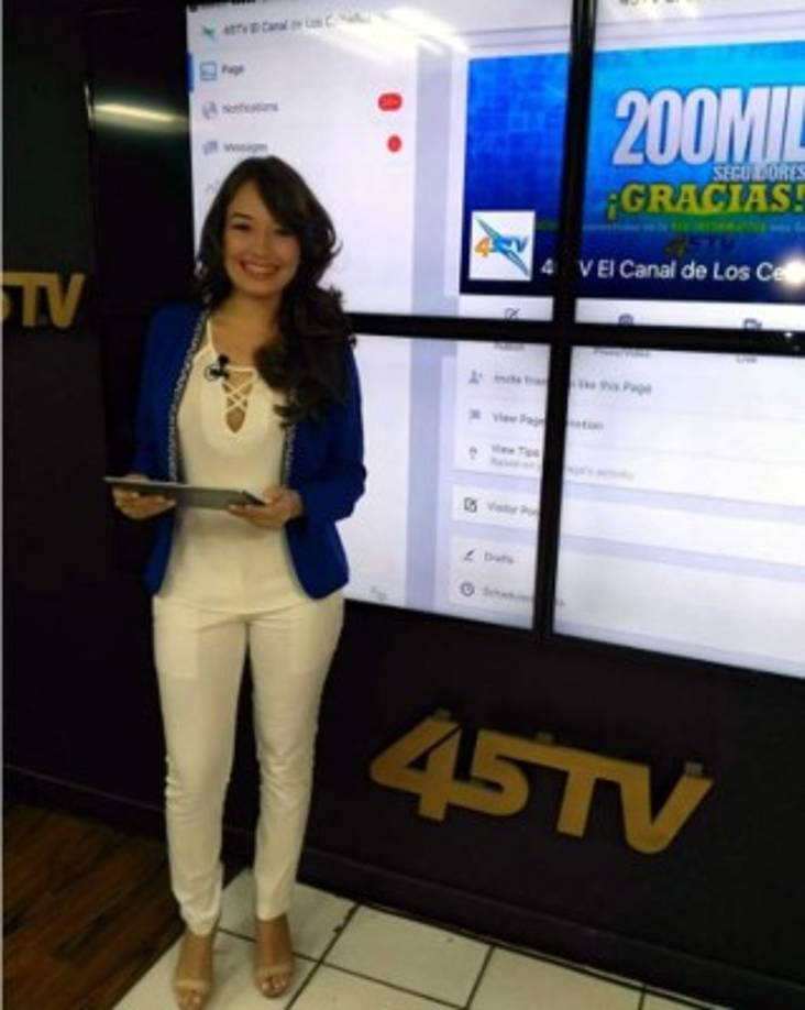 Keydi Solís del Canal 45 de La Ceiba.