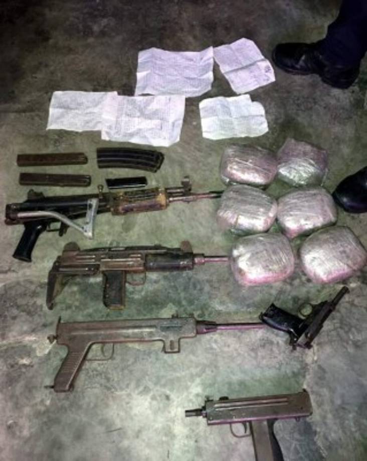 Armas decomisada al cabecilla de la pandilla 18.