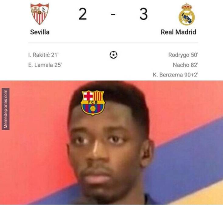 Los memes de la remontada del Real Madrid en Sevilla: El VAR, el árbitro, Benzema y el Barça