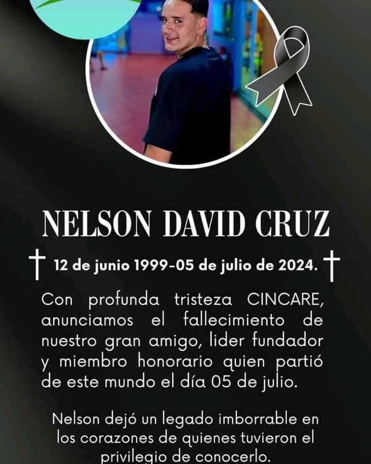 Familiares y amigos expresan su pesar por la pérdida de Nelson David Cruz, conocido cariñosamente como “Neekii Cruuz”