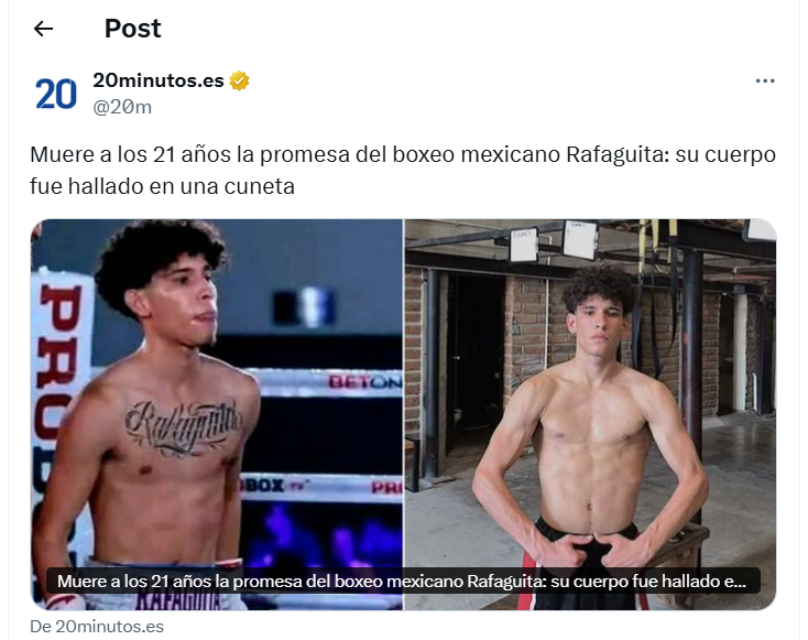 Llegó a entrenar y terminó asesinado: Conmoción por muerte de mexicano Jesús Mercado