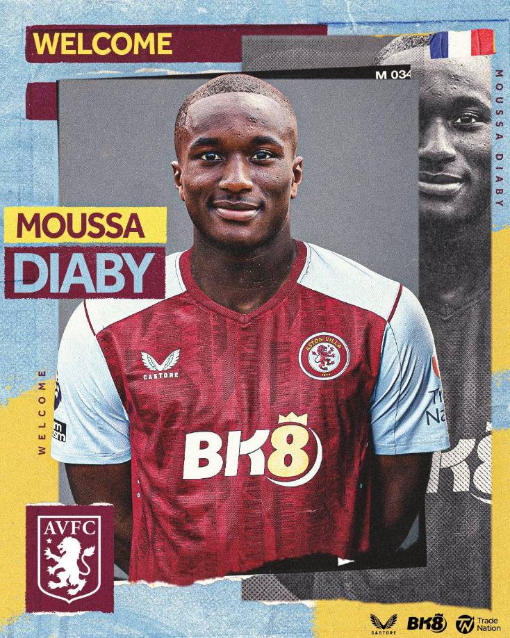 El Aston Villa fichó al futbolista francés Moussa Diaby por 40 millones de euros, procedente del Leverkusen.