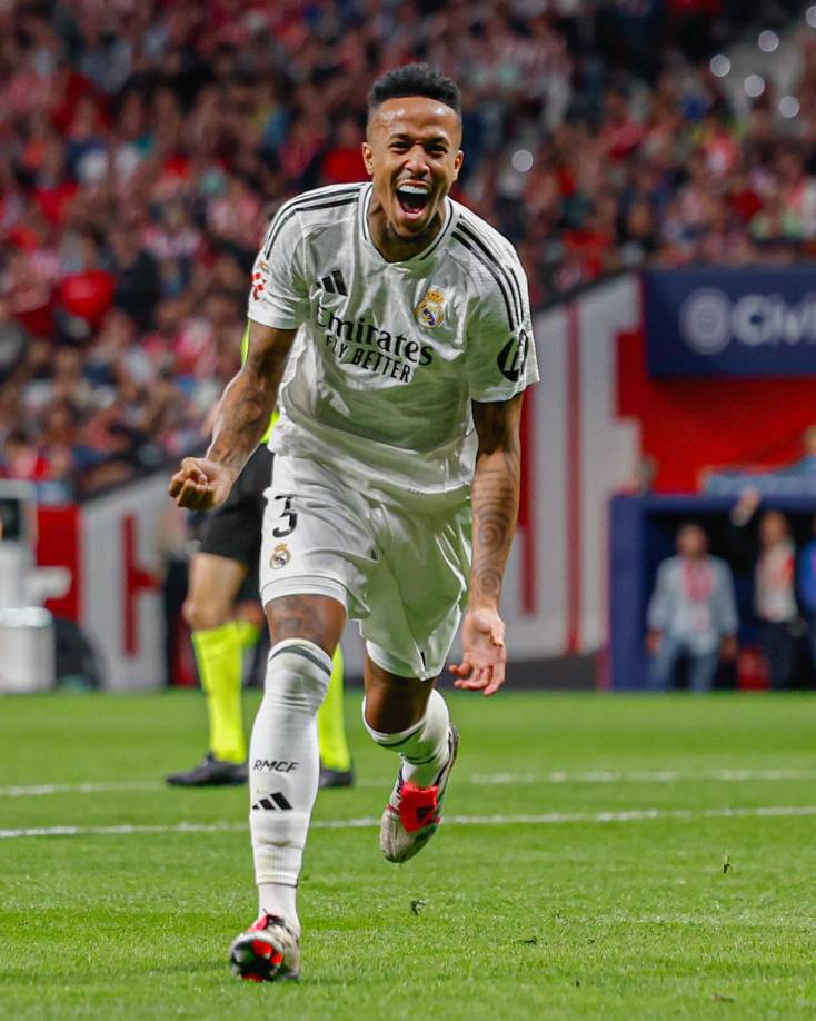 Éder Militao marcó el primer gol del partido para el Real Madrid.