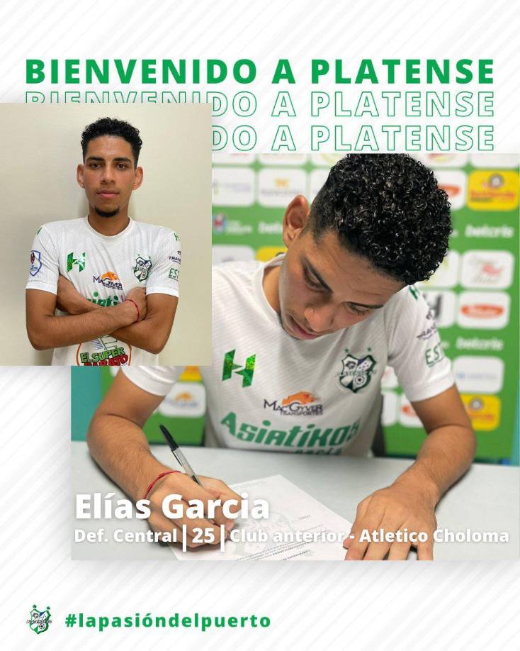El Platense anunció el fichaje del defensa central Elías García, de 25 años y su último equipo fue el Atlético Choloma de la Liga de Ascenso.
