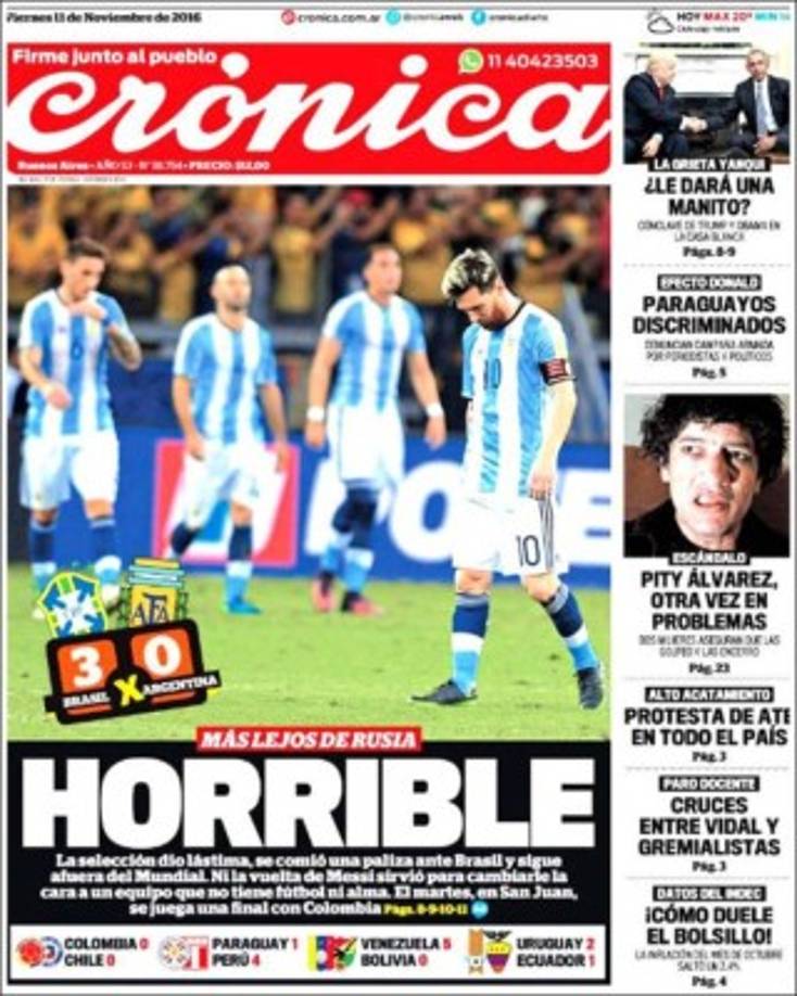 Los argentinos han hecho pedazos a la Albiceleste tras la goleada de 3-0 que sufrieron ante Brasil.