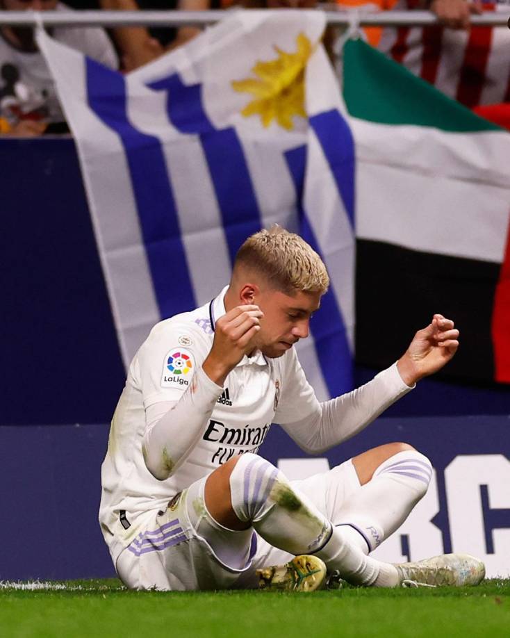 Fede Valverde celebró su gol imitando el festejo de Erling Haaland.
