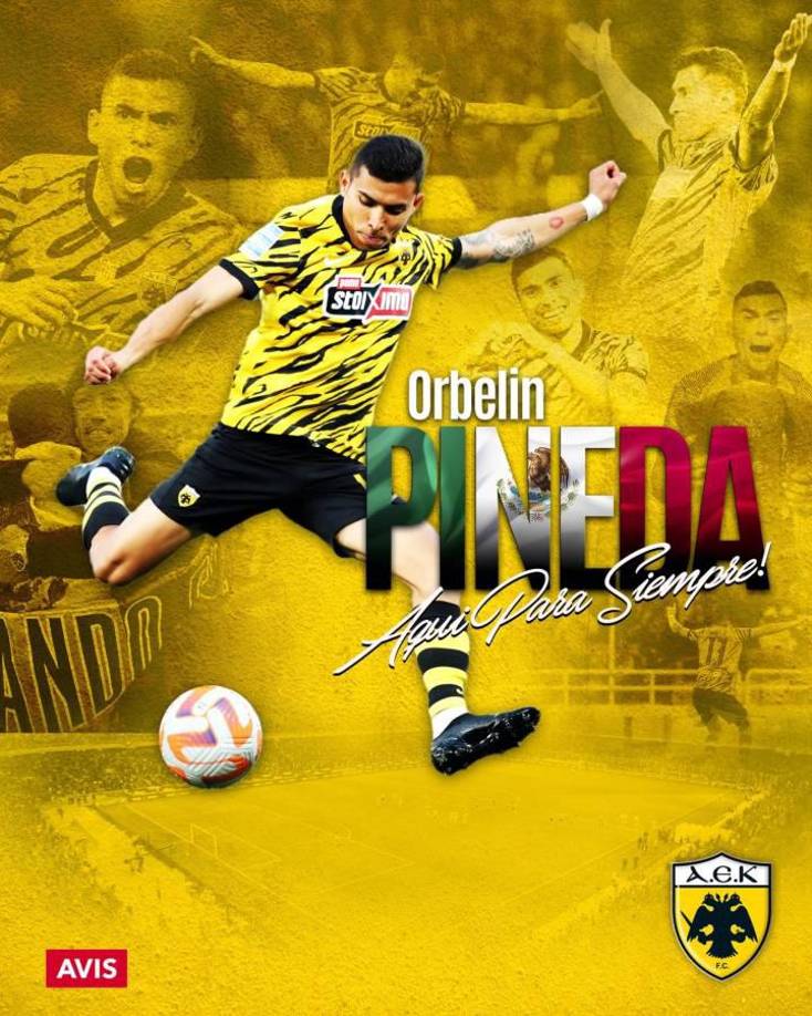 El Celta de Vigo informó este sábado de que ha llegado a un acuerdo con el AEK Atenas para el traspaso del internacional mexicano Orbelín Pineda al conjunto heleno, donde ya jugó el pasado curso en calidad de cedido.