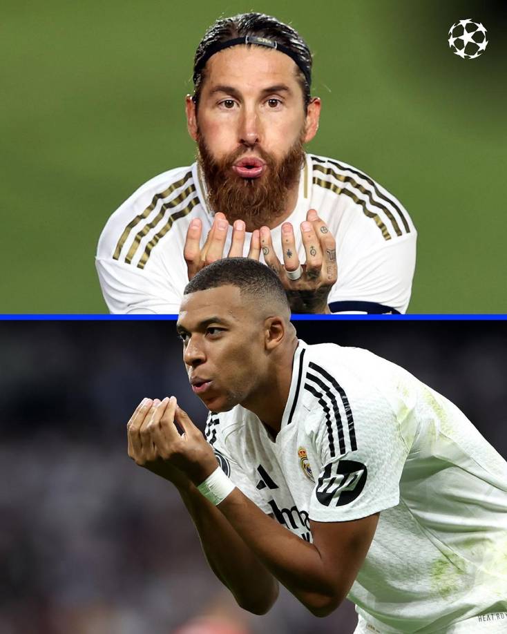 Kylian Mbappé recordó con su festejo a Sergio Ramos, leyenda del Real Madrid.