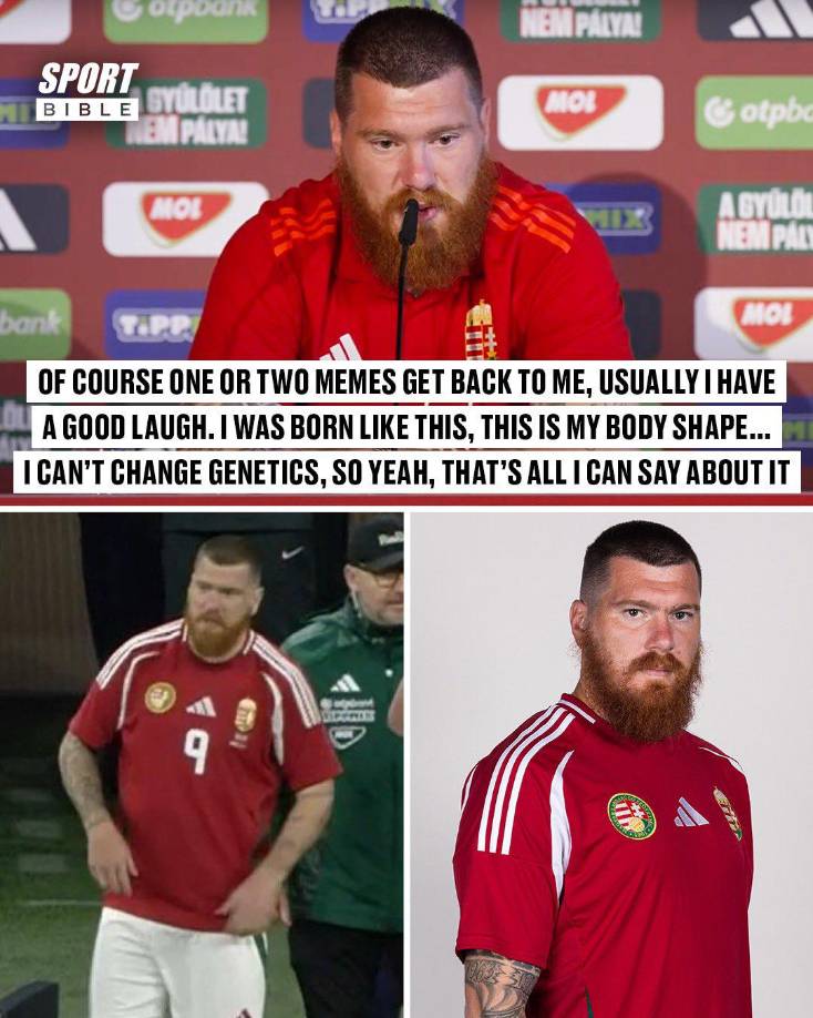 Ante la prensa, suspiró en varias ocasiones en una situación que parece haber vivido en el pasado. Su genética le ha costado comentarios hirientes y ahora acapara muchos de los flashes de la Eurocopa.